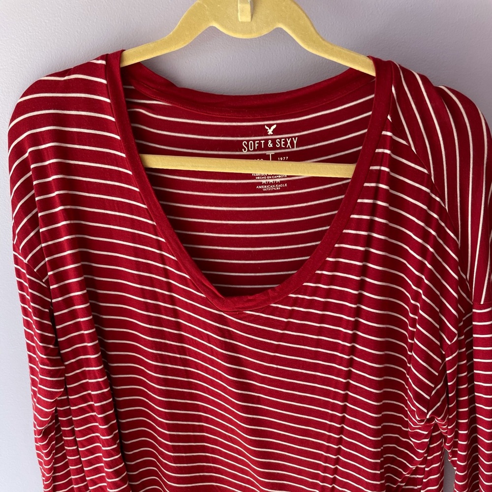 Soft long sleeve striped shirt